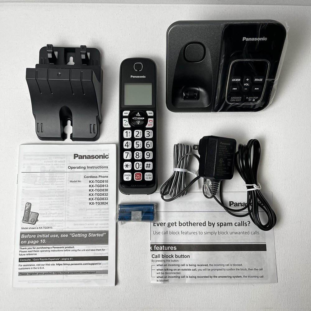 Panasonic KX‑TGD830M DECT 6.0 Cordless Phone Call‎ Block Answering Machine